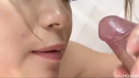 japanese Sara Seori uses her feet on a uncut cock making it hard and ready