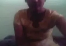 Inexperienced indian peels off on web cam