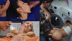 Real Life Futanari - Compilation - She-Masculines fapping off, humping each other and spew out with cum