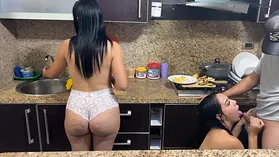 Step-Mom-Enthusiasm and her Mature are the same, but they both enjoy cooking in bikinis