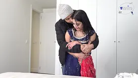 Brother-in-law's Indian gf DRILLS Desi Teen Doll's cock-squeezing caboose with a ginormous shaft