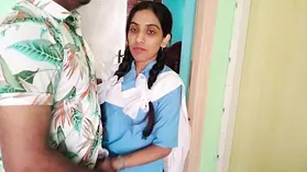 Indian School Couples go mischievous with their Desi college gal and her meaty culo