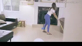 COUGAR Gags on Monster Cock & Spunked on Face