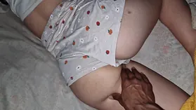 Step-stepbro leaves for work & I get a rigid smash from my BOYFRIEND's bed