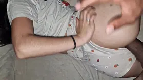 Step-stepbro leaves for work & I get a rigid smash from my BOYFRIEND's bed