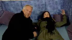 See this tatted honey's taut cooch get ravaged by a well-talented fuckpole