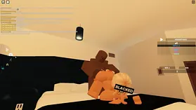 Roblox Porn: Blacked mega-bitch heads horny with harsh ass-fuck & deep throating