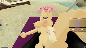Platinum-blonde beauty with raw milk cans and taut donk gets dicked in numerous postures by Roblox Pornography