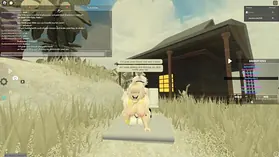 Towheaded sweetheart takes a deep ass fucking ravaging in Roblox Porno