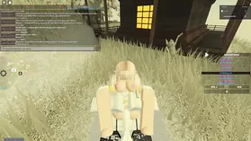 Towheaded sweetheart takes a deep ass fucking ravaging in Roblox Porno