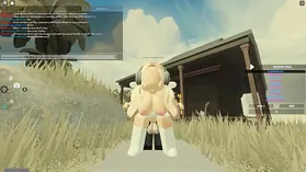 Small sweetheart gets her cock-squeezing booty romped in Roblox Porn