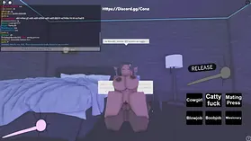 Roblox Trampy Black-haired Rails BIG BLACK COCK with Her Immense Bootie & Milk cans