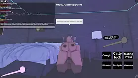 Roblox Trampy Black-haired Rails BIG BLACK COCK with Her Immense Bootie & Milk cans