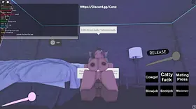 Roblox Trampy Black-haired Rails BIG BLACK COCK with Her Immense Bootie & Milk cans
