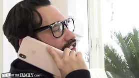 Tommy Pistol pummels my step-mommy Jaye Summers while she's on the smartphone with him