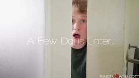 Charlotte Rayn's immense rump takes a pummeling from her spouse and his mate, and completes up with a throatful of jizz