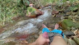 Sofiayriky's step dream: Eyeing while I get my bum pulverized in the forest while she stags on me from the planks