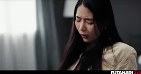 Kazumi, a buxomy Chinese honey, wakes up with immense man sausage & gets down and muddy with her fucking partner in doggy-style