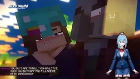 Observe Jenks & I get crazier with minecraft - see me get my giant fun bags and donk ruined in this insatiable manga porn!