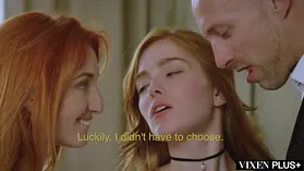 Jia Lissa & her two sexy friends share a stunning Sandy-haired beauty in VACA FFM