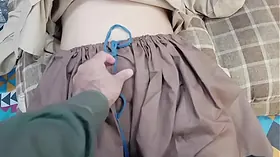 Stepbrother gets fortunate with his Indian step-sister in law in college uniform