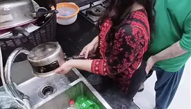 Insatiable Pakistani Housemaid Nasir and Rubab get their kitchen abilities studied in sizzling sesh