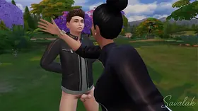 Obedient youthful fellow gets predominated by a wild oriental domina in this sims cartoon