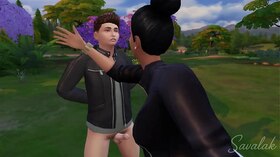 Obedient youthful fellow gets predominated by a wild oriental domina in this sims cartoon