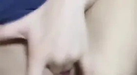 Beautiful honey gets her face squirted with jizm after a insatiable drill sesh