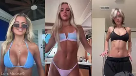 This girl is a professional at splashing with her Abs