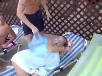 Witness this ultra-kinky stunner in a bikini get nude and pranked by a prankster