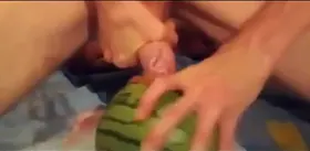 Yam-sized watermelons in insane 2-on-one act!