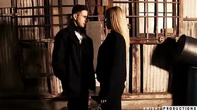 Nyomi Starlet & Brad Knight in a costume play oral pleasure madness with a sloppy facial cumshot complete