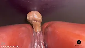 Lola Dark-hued X X X's ample bosoms juggle while she rails a fuck stick and takes a super-steamy fountain on her pretty face