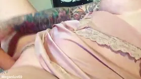Meaghan Burns, the muddy step-mother, likes to converse filthy while masturbation in doggie