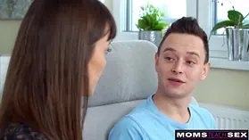 Step-mother Alyssa Reece can't stand against Son-in-law's ample pillar while instructing him for a tryst