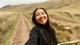 Luna Okko's journey through the world - POV blowjob and doggystyle action