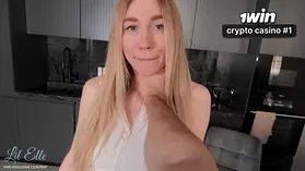 Lil Elle's roomie can't resist my friend's big dick and dirty talk - Cascading Jism!