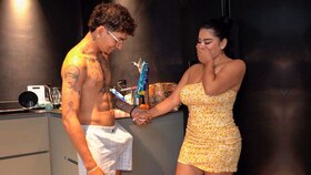 Hot MILF maid Thiago Lopez assists her boss's son in a dirty hookup with a big-ass brunette babe