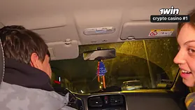 SteffCrime & KeilaBassi get down and dirty in my pal's truck - POV orgy with big cocks & small titties