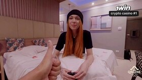 Qrozne's first time in Ultra-cute Ginger-haired Latin Dame ft. Tura's interview and behind-the-scenes action