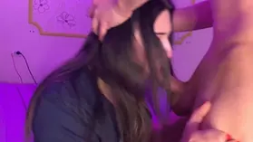 Snowybubbles16 accidentally takes a facial cumshot and yells in elation