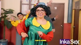 Diminutive latina El Chibolo gets her hefty congenital jugs groped & plumbed by Don Panzón for the rent