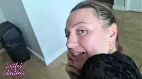 Step-daughter-in-law Amy and step-daddy Stephen have a torrid smartphone intercourse with creampie