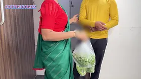 Watch as a sensual vegetable vendor gets her pussy pounded by a hot desi guy in 4K