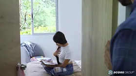 Emma Anturin, the newbie, is a naughty Latina who enjoys getting her hands on porn and cumming hard