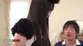 Ruka Kanae, the Chinese maid, satisfies her desires with two hard cocks in a filthily hardcore bangfest