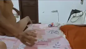 Husband watches wife get destroyed in a hardcore pounding with a creampie