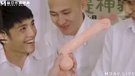 Madou School/professor and College girl 3P! A Ridiculous Instructor's Day Bounty for petite tits & horny cowgirl action!