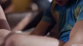 Step-mom Dee Williams teaches step-son Nthur's math with her massive boobs and juicy ass